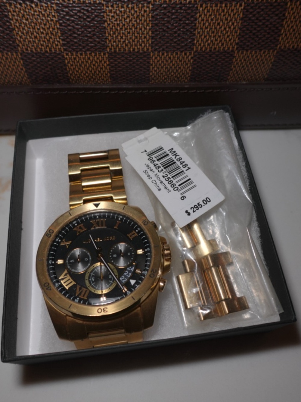 Michael Kors Gold and Black Chronograph Bracelet Watch - Picture 7 of 7